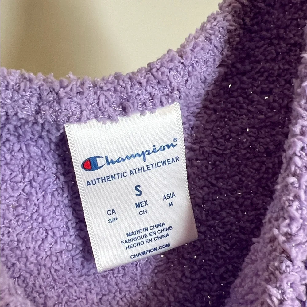 Champion Fuzzy Purple Pajama Crop Top‎ Tanktop- S